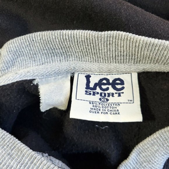 Lee Sport XL NFL Oakland Raiders Crewneck Black Sweatshirt AFC Vintage 1990's - Picture 5 of 5